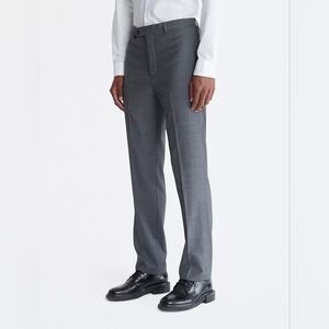 NWOT Calvin Klein Slim Fit Heather Gray Suit Pants 36Wx 30L